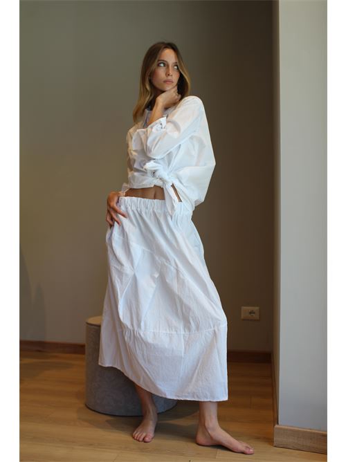 Gonna in cotone con coulisse DIECI MINUTI | 10594